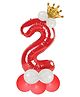 Décor Mantra 32 Inch Number Foil Balloon 2 For birthday Decorations Items Kit Set-Red Color-Pack of 14