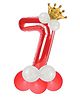Décor Mantra 32 Inch Number Foil Balloon 7 For birthday Decorations Items Kit Set-Red Color-Pack of 14
