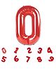 Decor Mantra 32 Inch Number Foil Balloon 0 For birthday Decorations Items-Red Color-Pack of 1