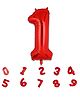 Decor Mantra 32 Inch Number Foil Balloon 1 For birthday Decorations Items-Red Color-Pack of 1