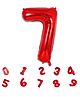 Decor Mantra 32 Inch Number Foil Balloon 7 For birthday Decorations Items-Red Color-Pack of 1
