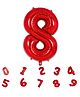 Decor Mantra 32 Inch Number Foil Balloon 8 For birthday Decorations Items-Red Color-Pack of 1