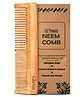 Gleva Neem Wood Hair Comb 100% Natural Wooden Comb for Hair Growth, Anti-Frizz, Hair Fall & Dandruff Control (Dual Tooth)