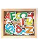 A&A Kreative Box Educational Wooden Magnetic Alphabets with Wooden Tray (26 Pcs)