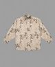 Actuel Cotton Woven Full Sleeves Abstract Printed Shirt - Beige & Brown
