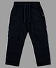 Actuel Cotton Woven Solid Cargo Trouser - Navy Blue
