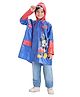CITIZEN PVC Mickey & Friends Featuring Full Sleeves Character Designed Hooded Raincoat Extra Backpack Space - Blue