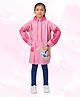 CITIZEN PVC Disney Princess Featuring Full Sleeves Characters Printed Hooded Raincoat - Pink