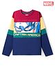 Pine Kids Marvel Single Jersey Knit Full Sleeves T-Shirt with Captain America Graphic - Navy Blue Red & Yellow