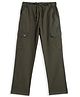 CAVIO Cotton Woven Solid Cargo Pants - Dark Green