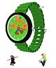 SPIKY Stars & Moons Detailed Round Analog Watch - Green