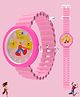 SPIKY Stars & Moons Detailed Round Analog Watch - Pink