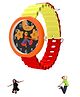 SPIKY Stars & Moons Detailed Round Analog Watch - Red