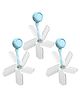 House Of Quirk 3 pcs Air Conditioner Wind Deflector Fan  Adjustable Suction Cup AC Guide Prevent Direct Cold Air in Bedroom & Home - Blue