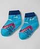 Model Knit Winterwear Socks With Its Been So Long Text Print - Blue