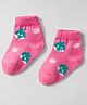 Model Knit Winterwear Socks With Polka Dot Design - Dark Pink