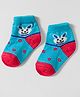 Model Knit Winterwear Socks With Bunny Design - Blue