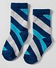 Model Knit Winterwear Socks With Stripes Design - Navy Blue