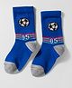 Model Knit Winterwear Socks With Football & Number Design - Blue & Grey