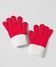 Model Knit Winter Wear Gloves - Red