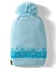 Model Knitted Designed Winter Cap Light Blue - Diameter 7 cm