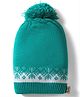 Model Knitted Designed Winter Cap Mint Green - Diameter 7 cm