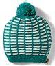 Model Knitted Striped Winter Cap Mint Green - Diameter 7 cm