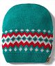 Model Knitted Designed Winter Cap Mint Green - Diameter 7 cm