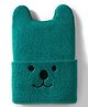 Model Knitted Animal Embroidered Winter Cap Sea Green - Diameter 7 cm