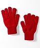 Model Knitted Solid Gloves - Red