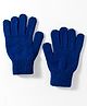 Model Knitted Solid Gloves - Blue