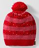 Model Knitted Striped Winter Cap Red - Diameter 9 cm