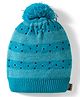 Model Knitted Striped Winter Cap Light Blue - Diameter 9 cm