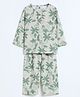 Cocoon Care Bamboo Cotton Woven Full Sleeves Jungle Theme Printed Coordinating Unisex Night Suit Set - Multi Colour