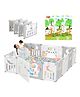 Metreno 16 panel playpen play yard for baby playpens with play mat, Gate and Balls kids activity playards for Kids, Grey