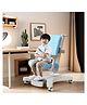 Metreno Chair for kids with Soft Cushion & Height Adjustable with Wheels Comfortable Chairs Study Table and Computer Desk, Blue