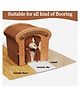Metreno Kids Tent House and Playhouse Baby Play area Setup Outdoor Children Play Area with Playhouse Tent for Kids, Brown