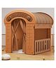 Metreno Kids Tent House and Playhouse Baby Play area Setup Outdoor Children Play Area with Playhouse Tent for Kids, Brown