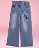 Cutecumber Denim Heart Patch Embellished Jeans - Blue
