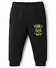Zero Male Interlock Knit Full Length Lounge Pant with Ready for The Game Text Print - Black