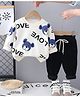 Googo Gaaga Cotton Knit Full Sleeves Teddy Bear Printed Sweatshirt with Trousers Set - Cream