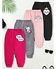 Trampoline Fleece Knit Pack Of 4 Unicorn Clouds & Rainbow Printed Pajamas - Multi Colour