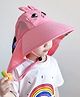 Bembika Cartoon Designed & Ear Applique Detailed Sun Hat - Pink - Circumference 58 Cm