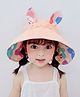 Bembika Cotton Bunny Ears Detailed Hat - Peach - Circumference 48 Cm