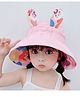 Bembika Cotton Bunny Ears Detailed Hat - Pink - Circumference 48 Cm