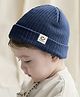 Bembika Smiley Designed Winter Cap - Blue - Diameter - 16 Cm