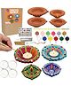 Asian Hobby Crafts Diya Painting & Decoration Kit for Diwali | DIY Painting Set with Diyas, Colors, Glitter & Stones | Festival Home Decor & Pooja Decoration Craft Kit for Adults & Kids