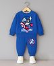 KUCHIPOO Knit Marvel Avengers Featuring Full Sleeves Captain America Printed Light Winter  Sweatshirt & Joggers Set - Blue