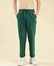 Lil Tomatoes Cotton Looper Knit Solid Track Pants - Bottle Green