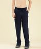 Lil Tomatoes Cotton Looper Knit Solid Track Pants - Navy Blue